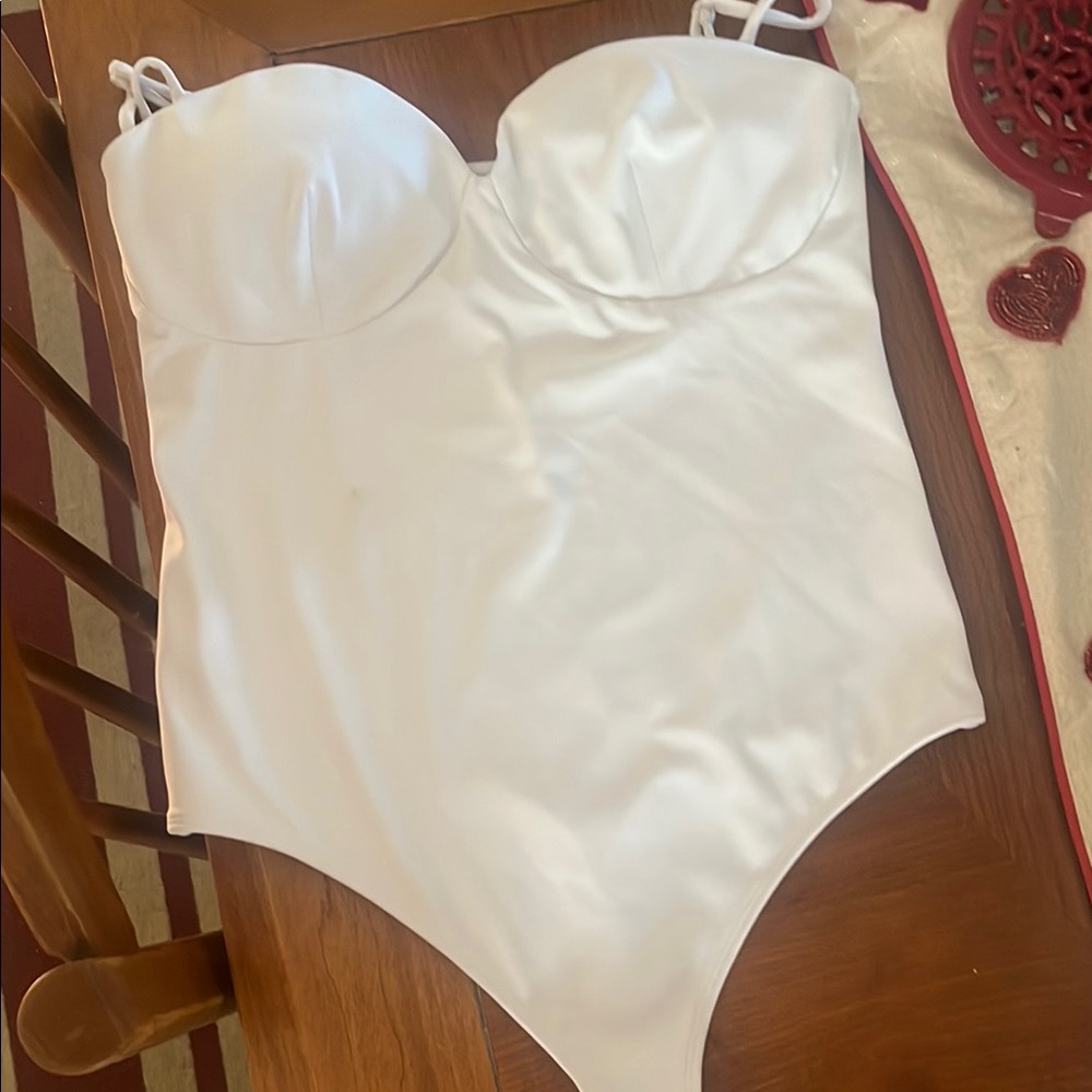 White Satin Bodysuit